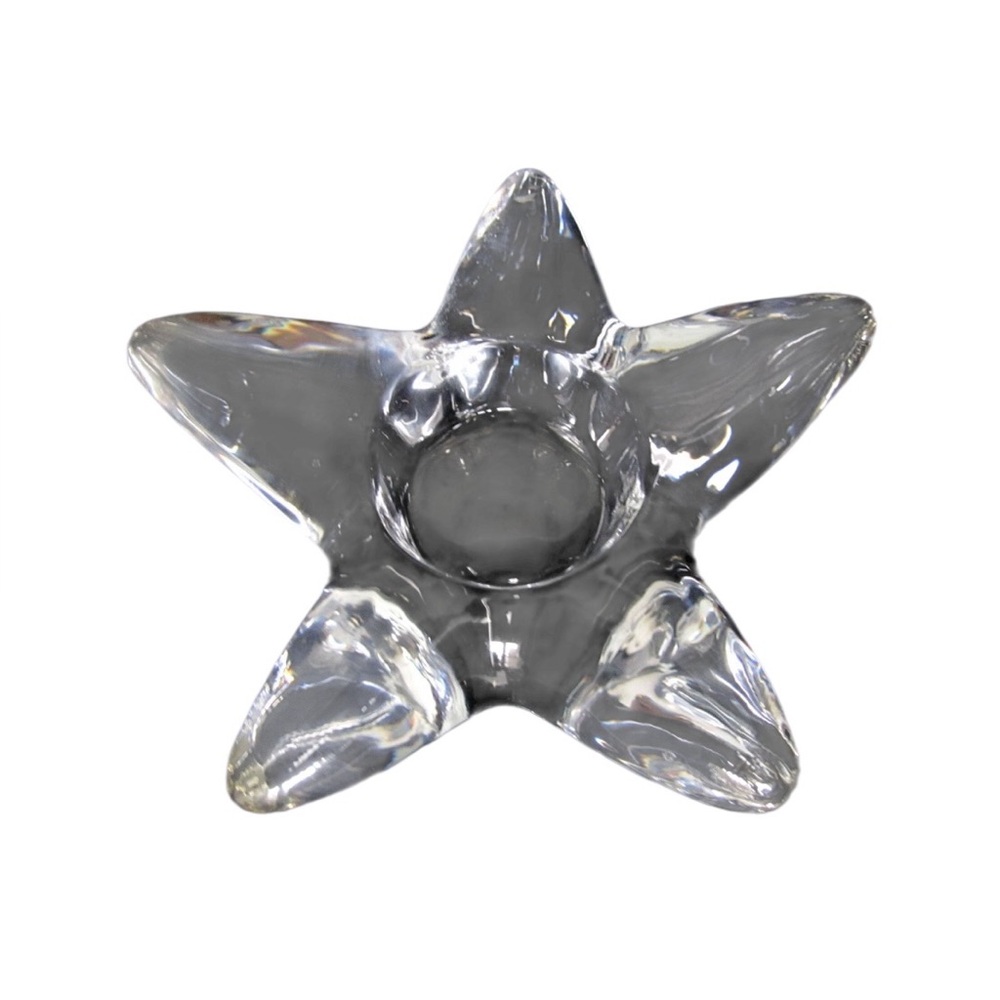 ORREFORS GLASS SWEDEN "STARFISH" VOTIVE/ TEALIGHT, no box